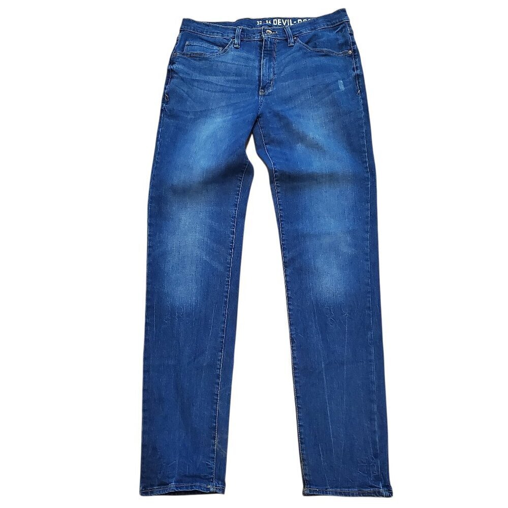 DEVIL DOG Mens Distressed Stretch Jeans The Original Denim Jeans